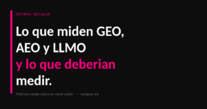lo que miden el geo, el aeo y el llmo, y lo que deberían medir